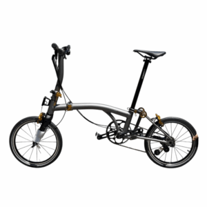 Aceoffix C5 Folding Bike - Titanium Grey with Gold accessories